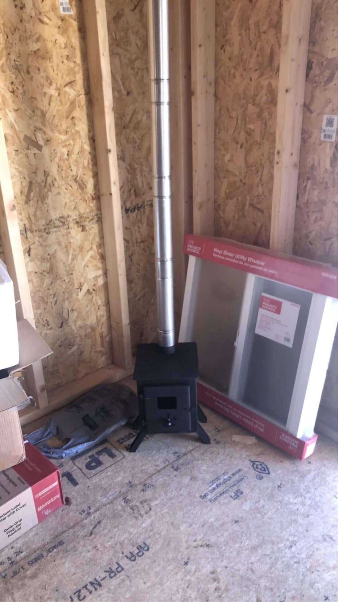 How to install a wood stove in a shipping container, home?