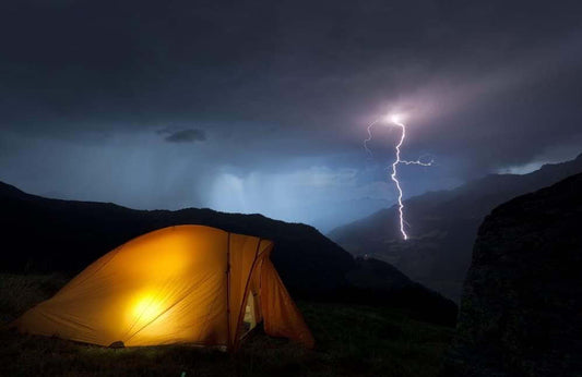 Camping in a thunderstorm - how to be safe?