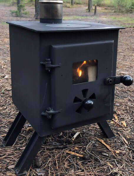 Wood burner for shepherds hut