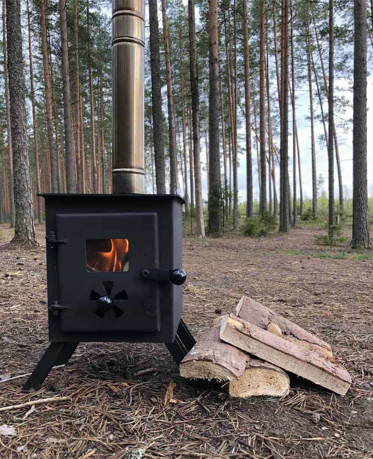 small wood burning stove