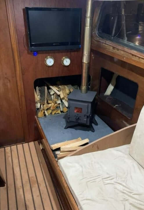 wood stove for sailboat, narrowboat